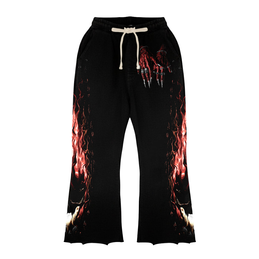 Devil Of Desire Long-Sleeve T-Shirt & Flare Sweatpants Full Set