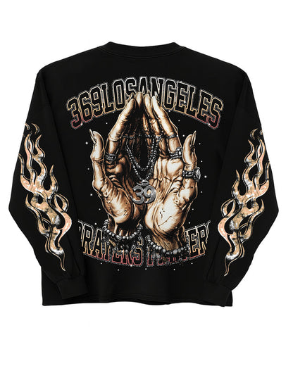 Prayers Long-Sleeve T-Shirt & Flare Sweatpants Full Set