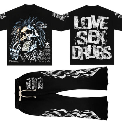 Big Minds Short-Sleeve T-Shirt & Flare Sweatpants Full Set