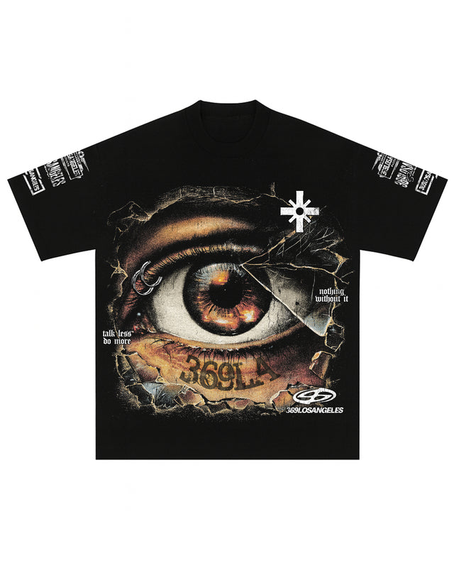 Piercing Vision Short-Sleeve T-Shirt & Flare Sweatpants Full Set