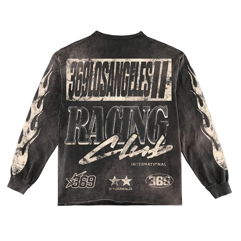 Racing Club Long-Sleeve T-Shirt & Flare Sweatpants Full Set