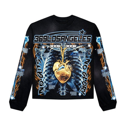 Ocean Over Long-Sleeve T-Shirt & Flare Sweatpants Full Set