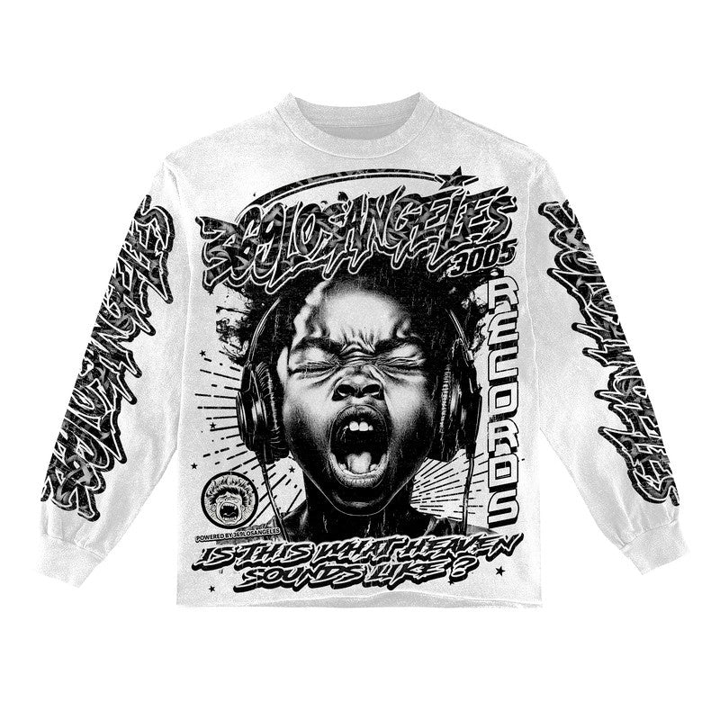 Heavan Sounds Long-Sleeve T-Shirt & Flare Sweatpants Full Set