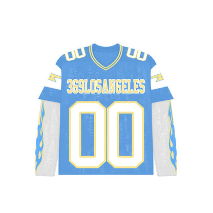 Blue Lightning Double-Layer Long-Sleeve Jersey