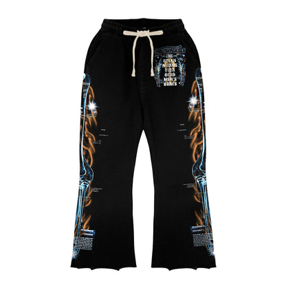 Ocean Over Long-Sleeve T-Shirt & Flare Sweatpants Full Set