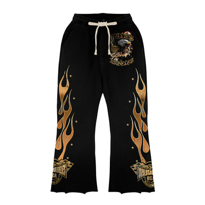 Racing Eagle Long-Sleeve T-Shirt & Flare Sweatpants Full Set